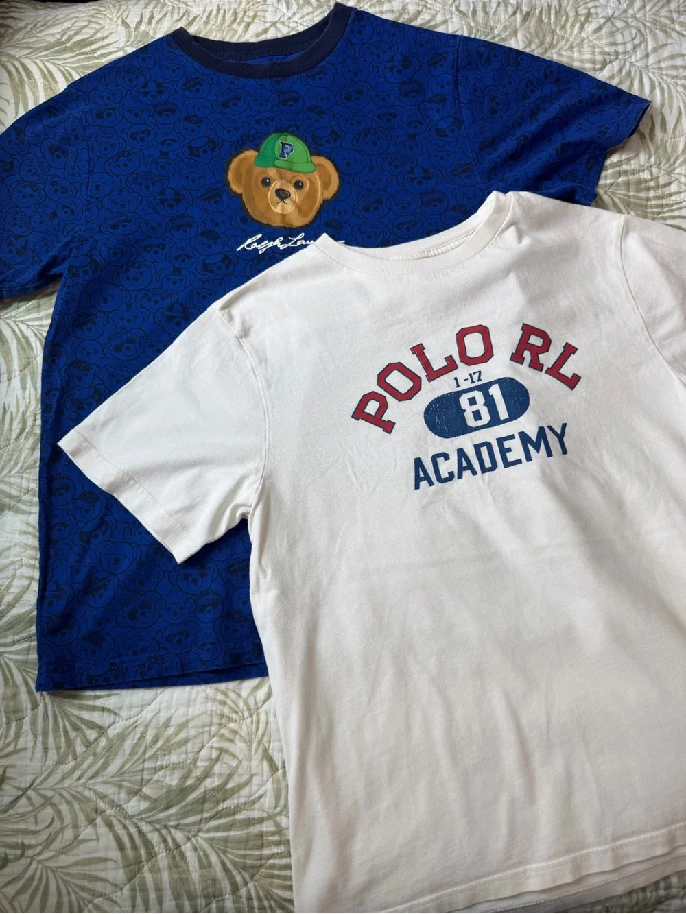 Polo by Ralph Lauren White & Blue Graphic Tee Duo